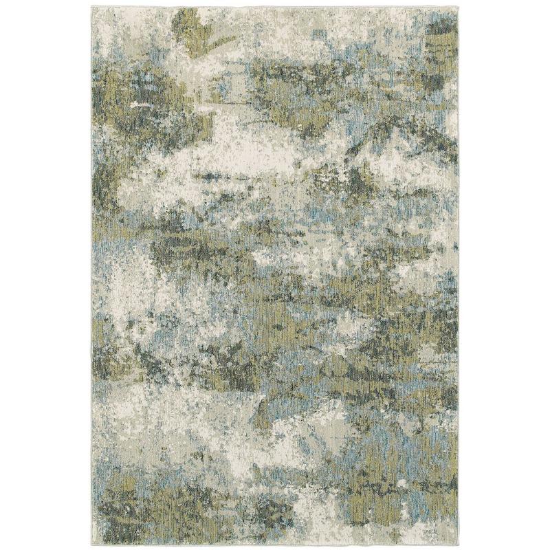 Evolution 8039E Blue/ Green Indoor Area Rug - 1'10" x 3'2"