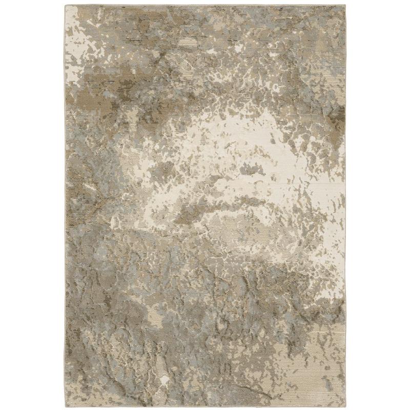Evolution 0960A Beige/ Grey Indoor Area Rug - 1'10" x 3'2"