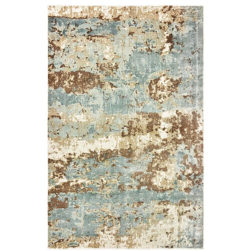 Formations 70001 Blue/ Brown Indoor Area Rug - 6' x 9'