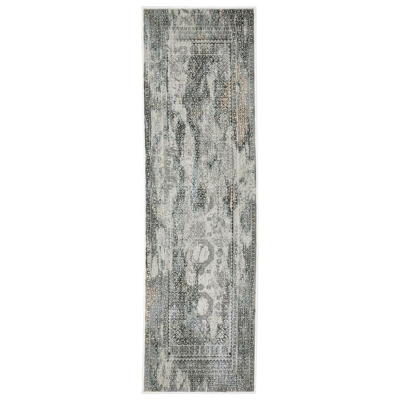Gemini 4153F Grey/ Multi Indoor Area Rug - 2'3" x 7'6"