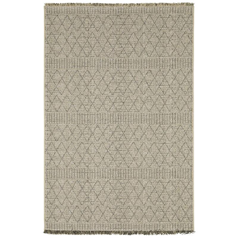 Gillian 5560J Beige/ Black Ultimate Performance Area Rug - 5'3" x 7'3"