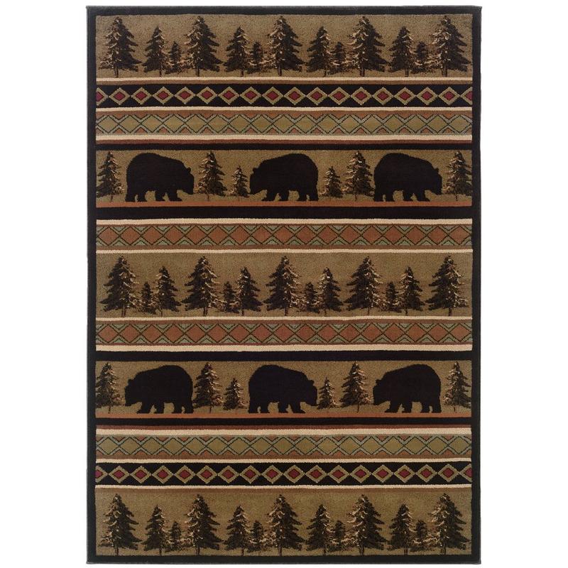 Hudson 1066A Black/ Beige Indoor Area Rug - 1'10" x 3'3"