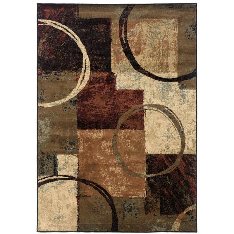 Hudson 2544B Brown/ Black Indoor Area Rug - 1'10" x 3'3"