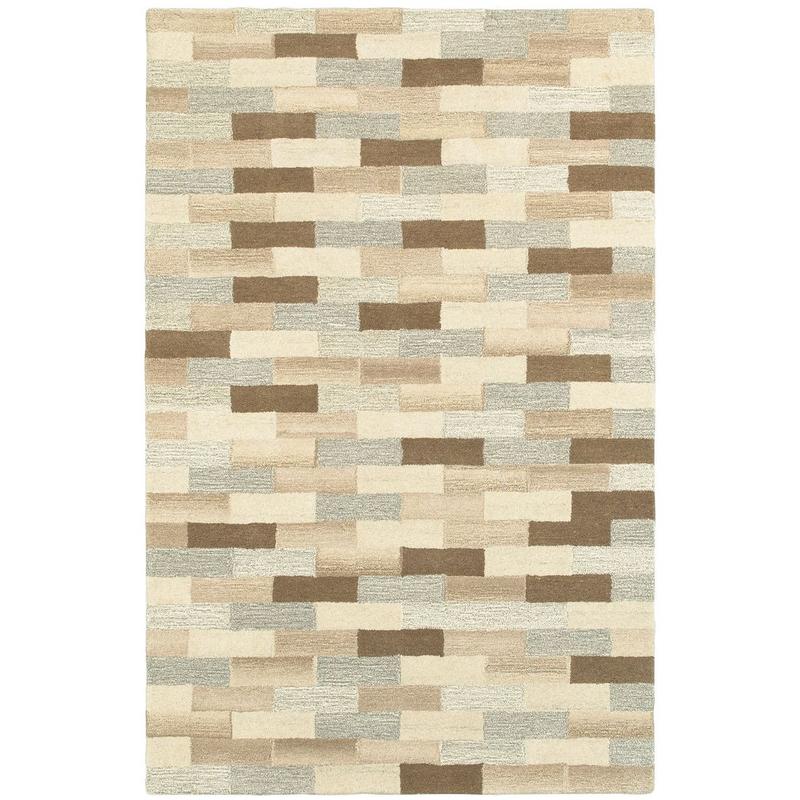 Infused 67006 Beige/ Grey Hand-crafted Wool Area Rug - 10' x 13'