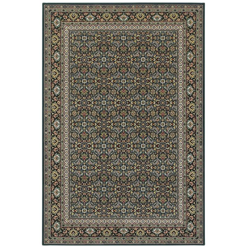 Kashan 180L1 Navy/ Multi Indoor Area Rug - 1'10" x 3'