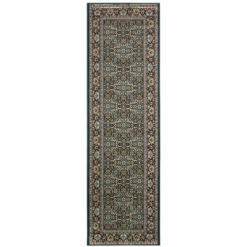 Kashan 180L1 Navy/ Multi Indoor Area Rug - 2'3" x 7'6"