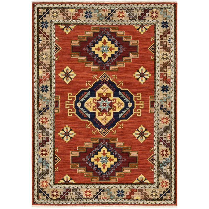 Lilihan 5504P Red/ Multi Indoor Area Rug - 2' x 3'