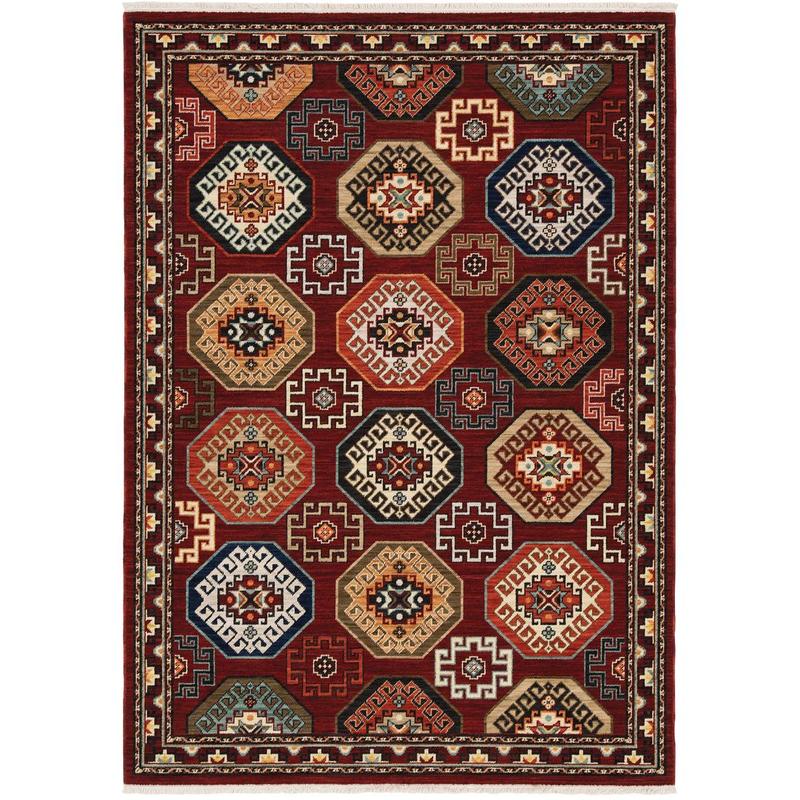 Lilihan 091R6 Red/ Multi Indoor Area Rug - 2' x 3'