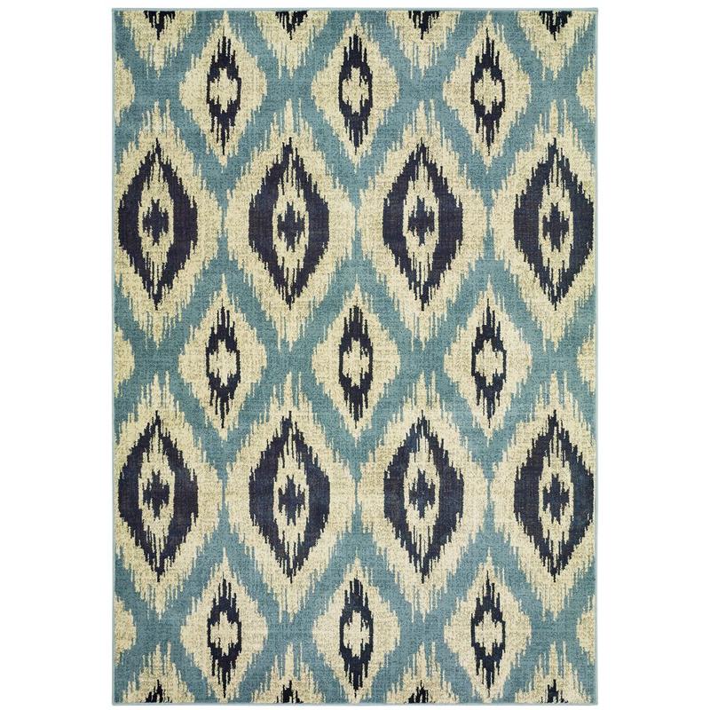 Linden 7825C Blue/ Grey Indoor Area Rug - 9'10" x 12'10"