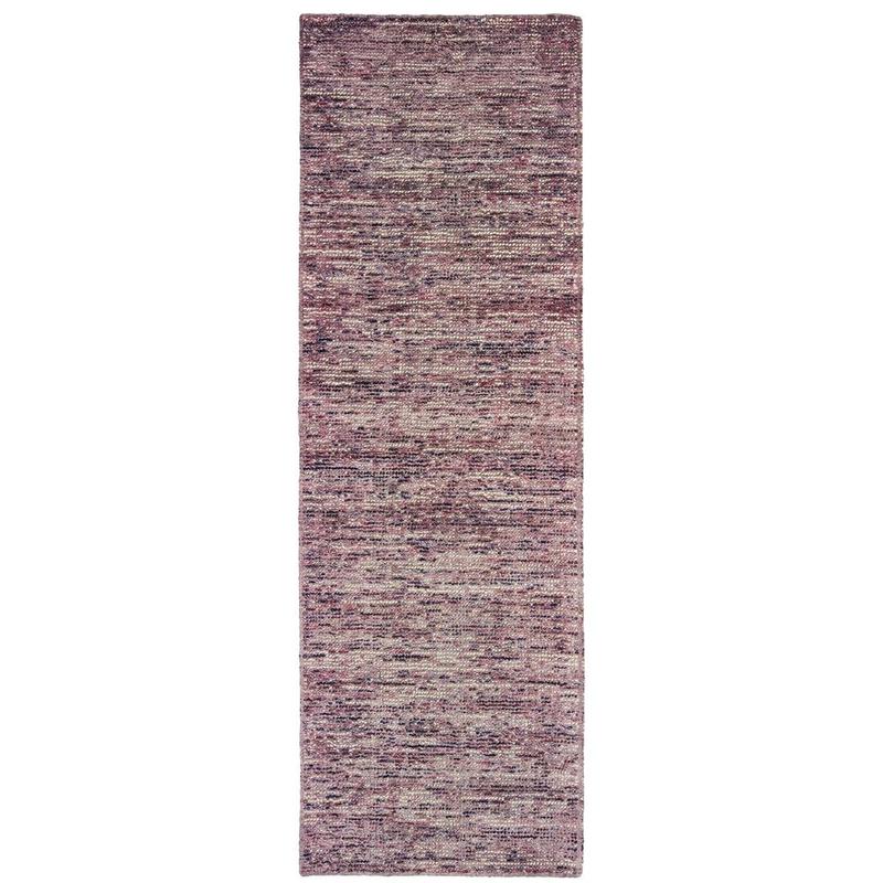 Lucent 45903 Purple/ Pink Hand-crafted Wool Blend Area Rug - 2'6" x 8'