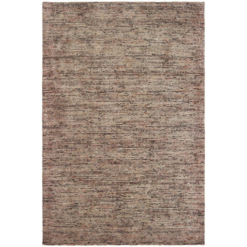 Lucent 45907 Taupe/ Pink Hand-crafted Wool Blend Area Rug - 5' x 8'