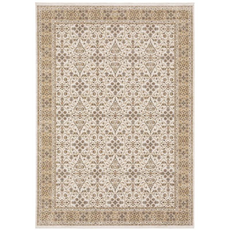 Maharaja 001J1 Ivory/ Gold Indoor Area Rug