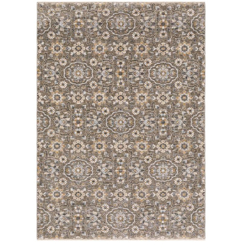 Maharaja 532D1 Grey/ Tan Indoor Area Rug - 2' x 3'