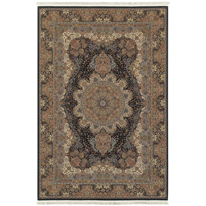 Masterpiece 5501K Dark Blue/ Multi Indoor Area Rug - 3'10" x 5'5"