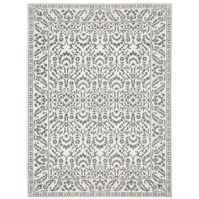 Montecito 2062H Grey/ White Indoor Area Rug - 3'3" x 5'
