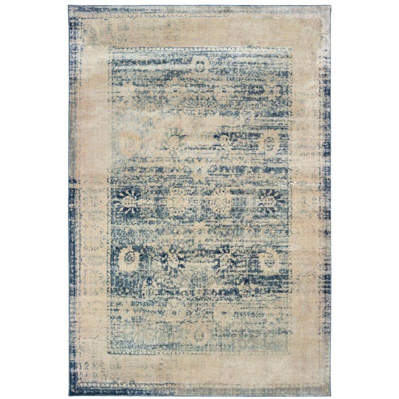 Pandora 1444H Ivory/ Blue Indoor Area Rug - 9'10" x 12'10"