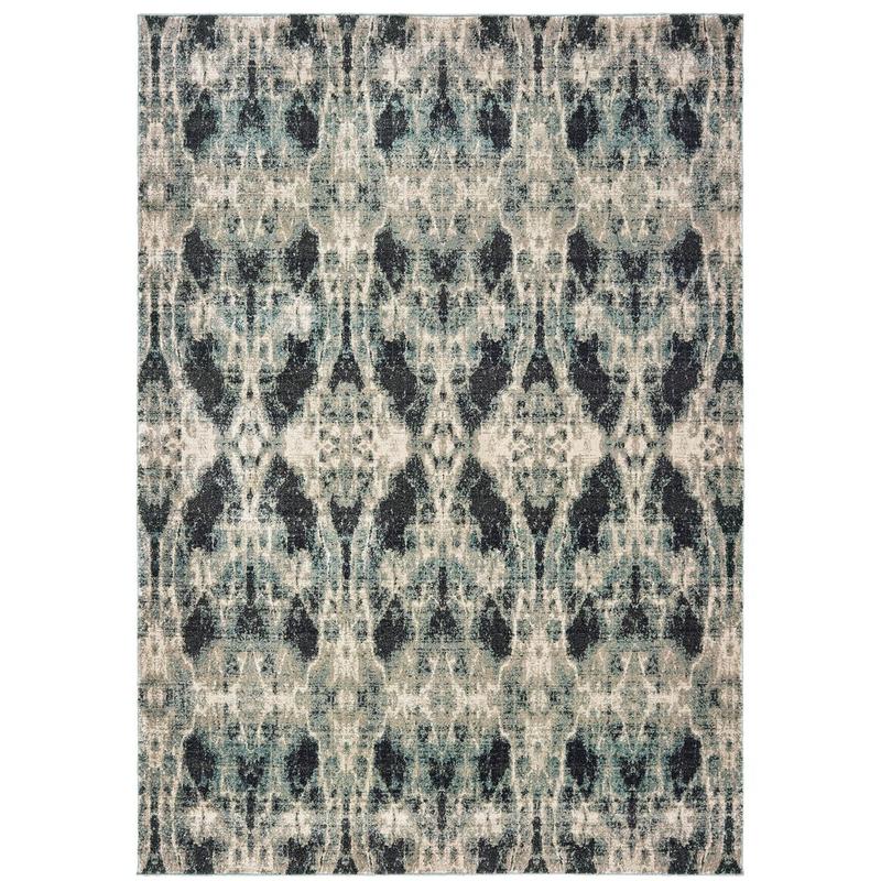 Raleigh 5507B Grey/ Blue Indoor Area Rug - 9'10" x 12'10"