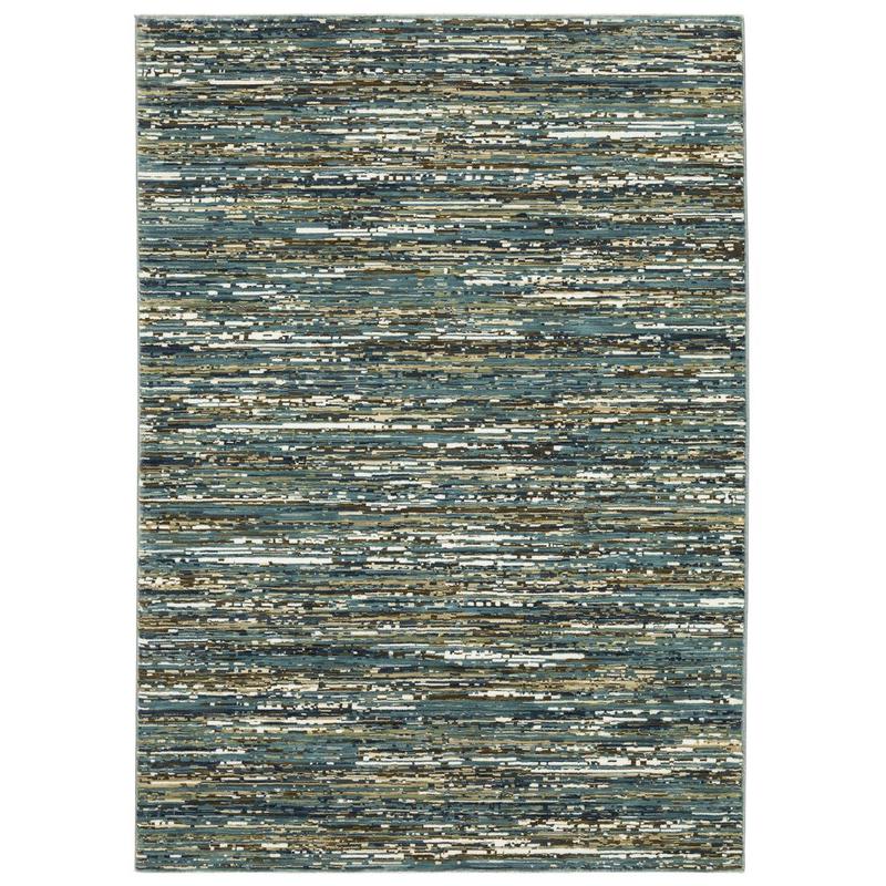 Reed RE01G Blue/Multi-colored Indoor Area Rug - 3'3" x 5'