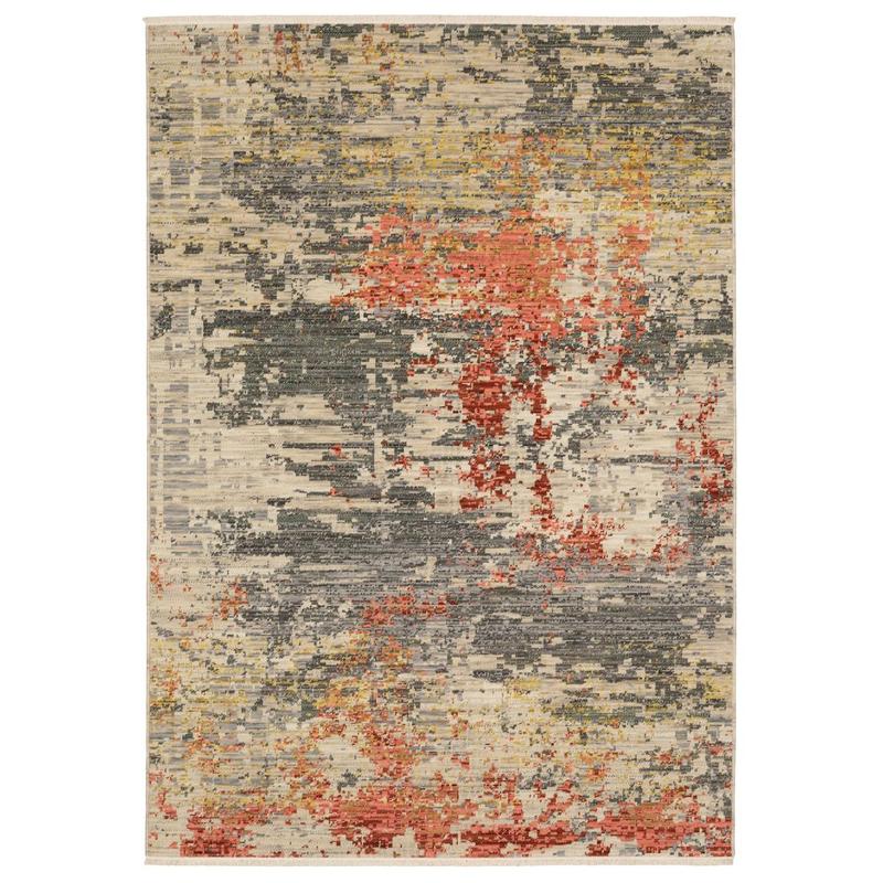 Soleri SOL10 Beige/ Pink Indoor Area Rug - 7'10" x 10'10"