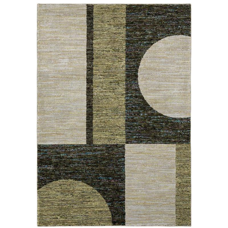 Strada STR05 Gold/ Green Indoor Area Rug - 3'3" x 5'2"