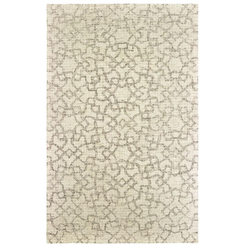 Tallavera 55608 Tan/ Ivory Hand-crafted Wool Area Rug - 3'6" x 5'6"