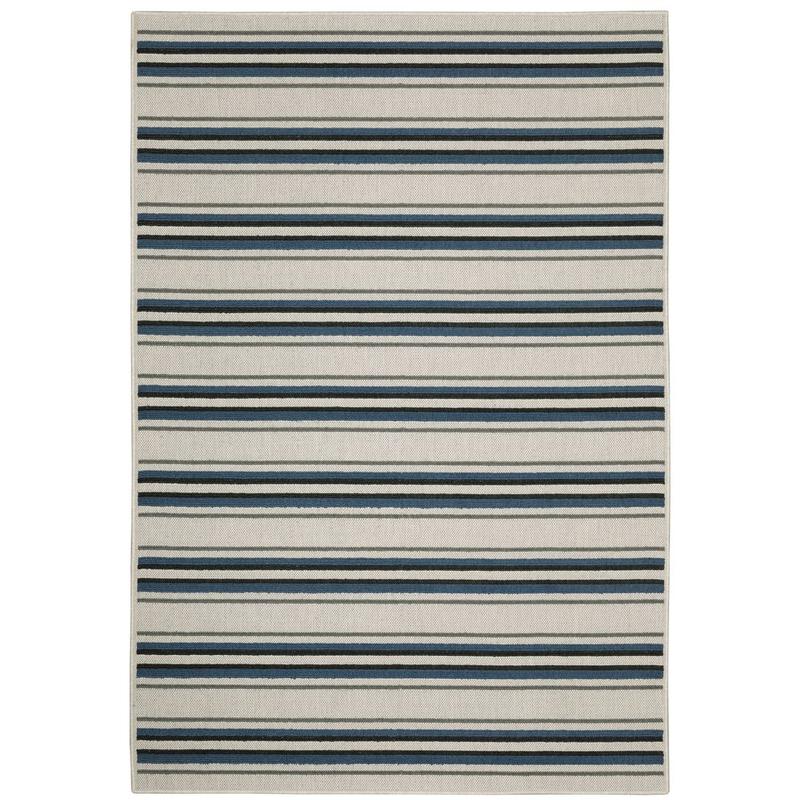 Torrey 5571Y Light Grey/ Blue Indoor/Outdoor Area Rug - 1'10" x 3'9"