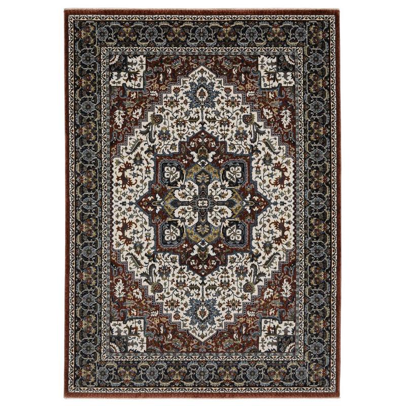 Vivian VI06A Red/ Multi Indoor Area Rug - 3'10" x 5'5"