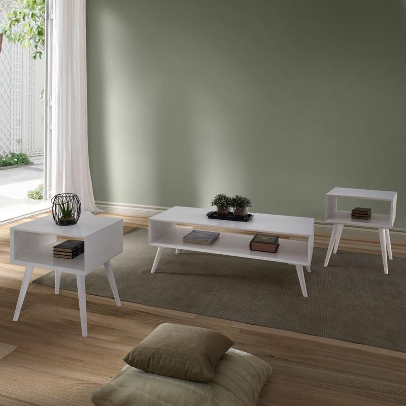 Elin 3pc Flat Pack White Occasional