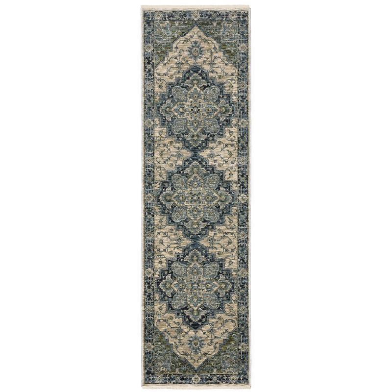 Aberdeen 051G1 Blue/ Tan Indoor Area Rug