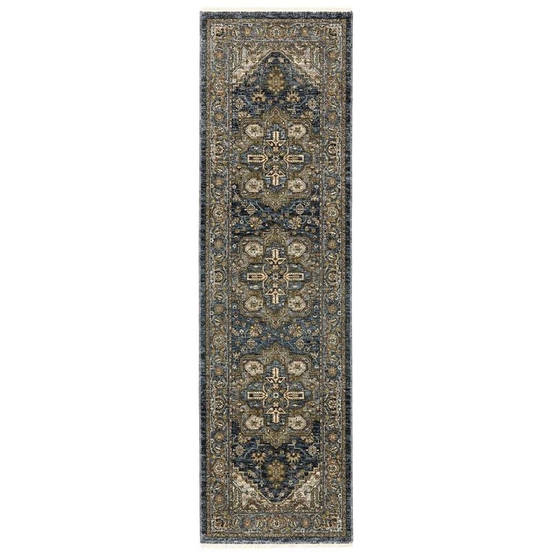 Aberdeen 1144Q Blue/ Taupe Indoor Area Rug