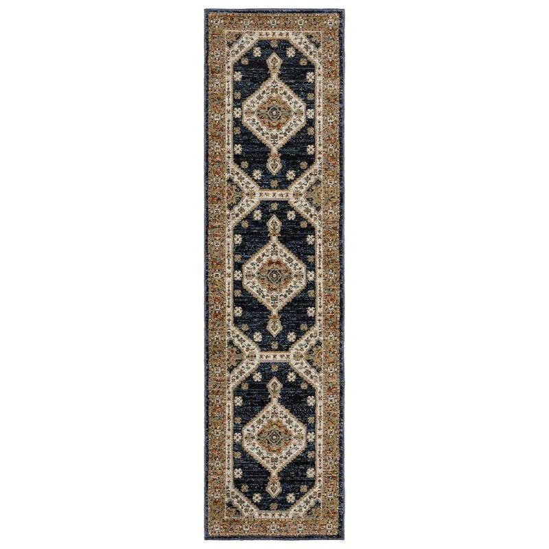 Andorra 2281E Blue/ Orange Indoor Area Rug