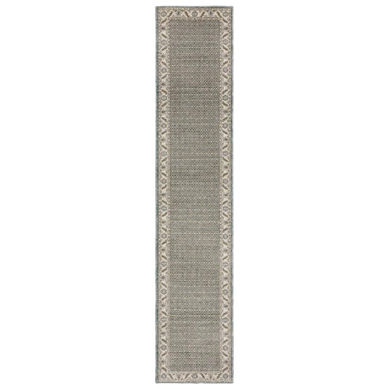 Andorra 2429A Blue/ Ivory Indoor Area Rug