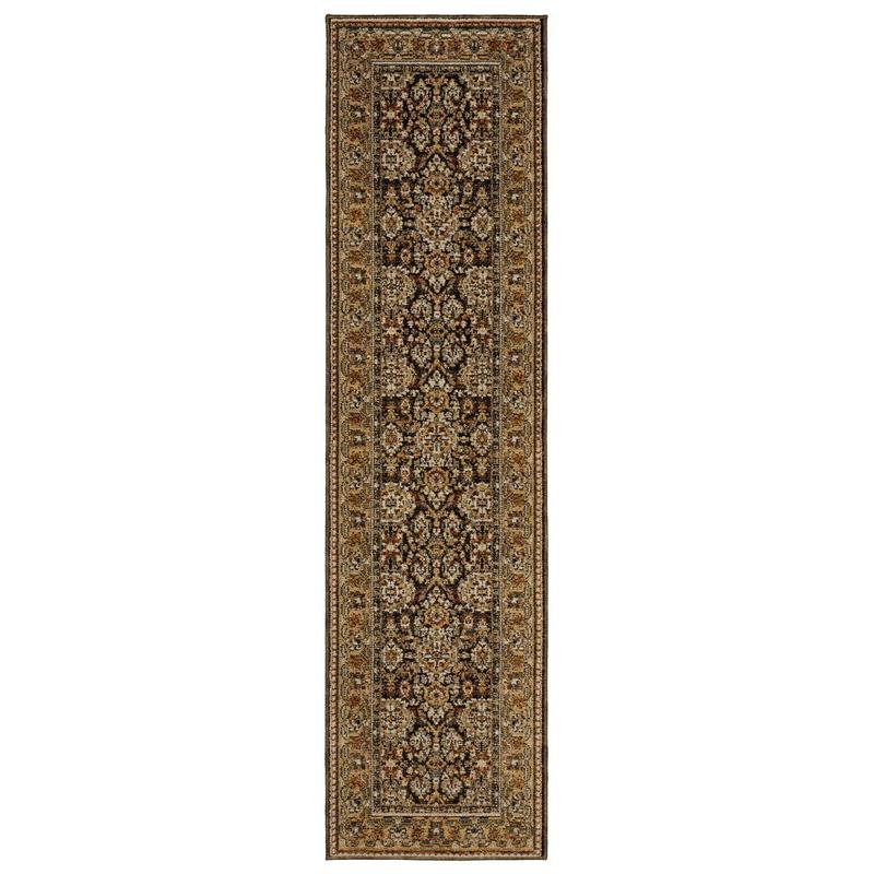 Andorra 2431A Brown/ Gold Indoor Area Rug