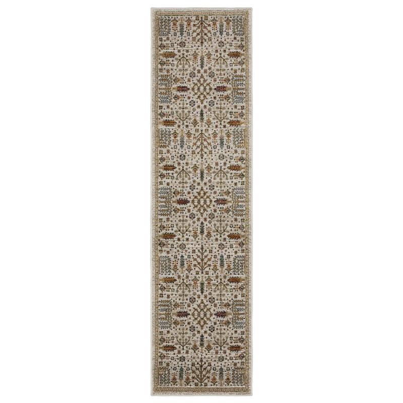 Andorra 2449B Ivory/ Gold Indoor Area Rug