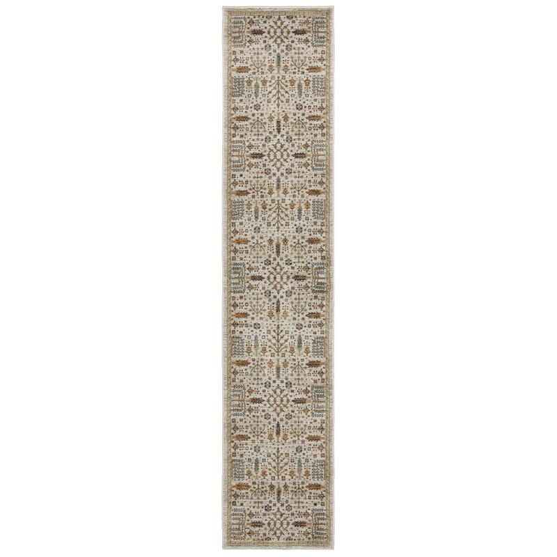 Andorra 2449B Ivory/ Gold Indoor Area Rug