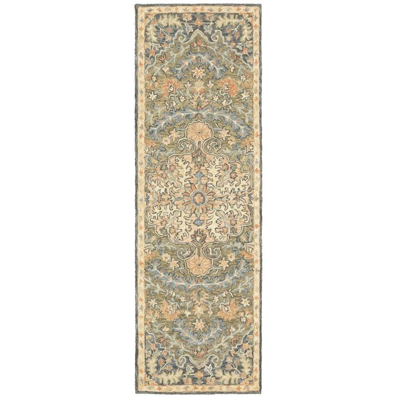 Alfresco 28401 Green/ Blue Indoor Area Rug