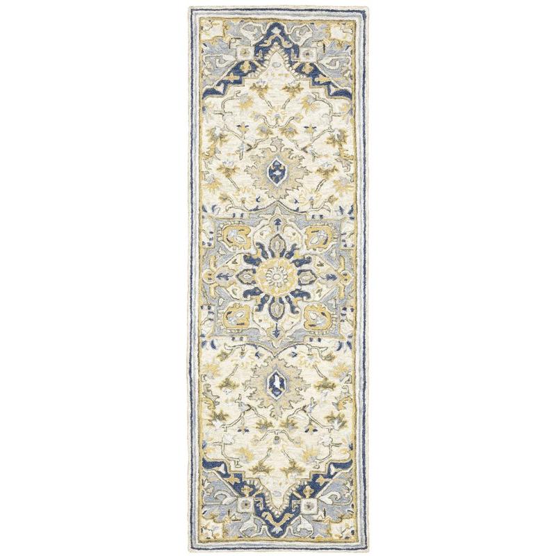 Alfresco 28402 Blue/ Ivory Indoor Area Rug