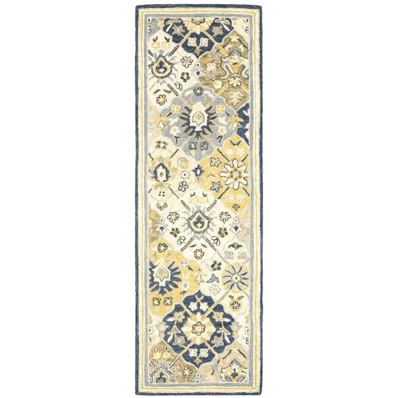 Alfresco 28406 Blue/ Gold Indoor Area Rug