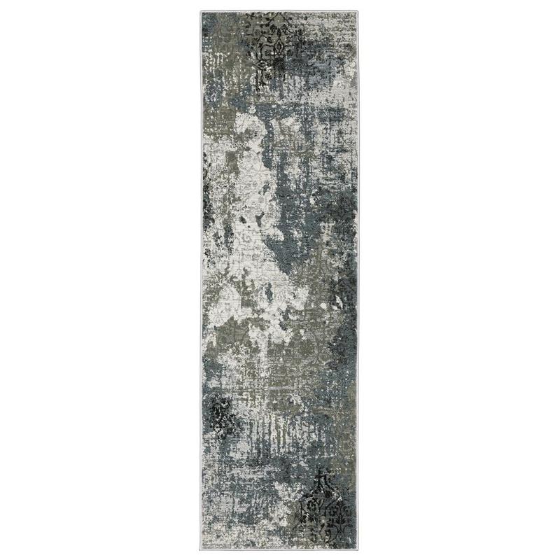 Gemini 001X2 Ivory/ Blue Indoor Area Rug