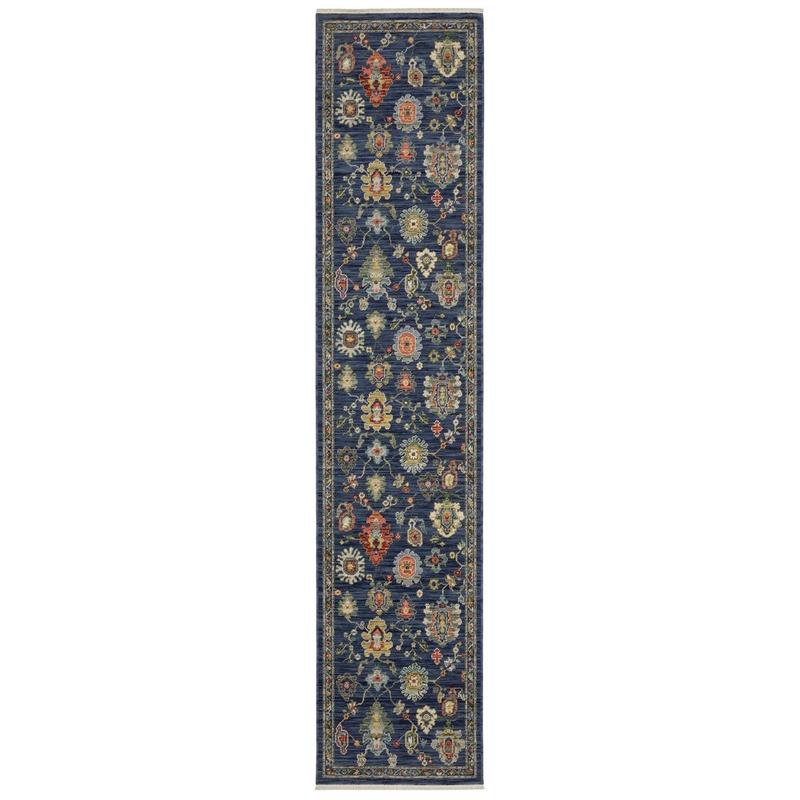 Lucca 2863B Blue/ Multi Indoor Area Rug